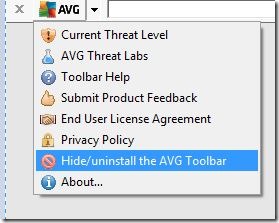 Панель инструментов AVG для Windows