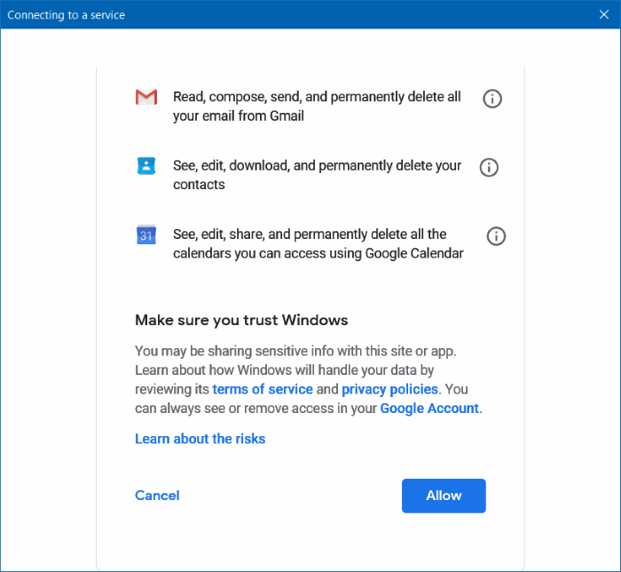 Добавьте Gmail в почту Windows 10 (3)