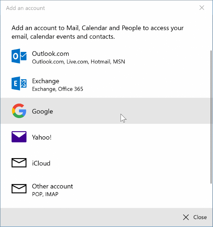 Добавьте Gmail в почту Windows 10 pic04