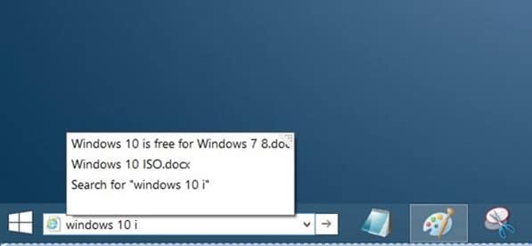 Добавьте Windows 10, например, поиск на панели задач в Windows 7 и Windows 8.1, шаг 11