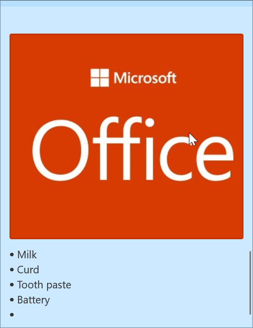 Добавление изображений в Sticky Notes в Windows 10 pic2