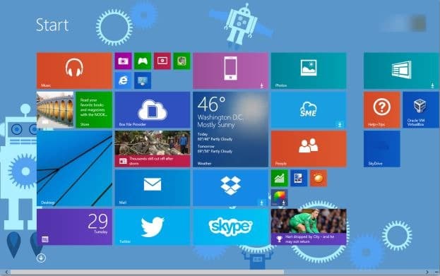 Автоматическое изменение цвета фона стартового экрана в Windows 8.1