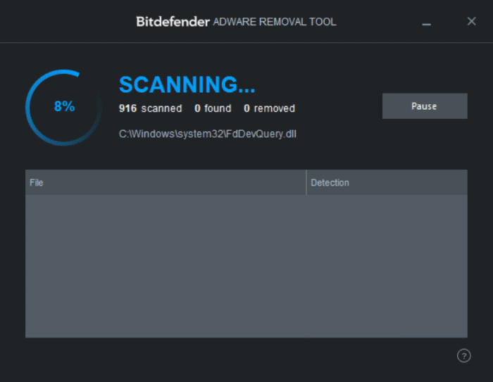 Инструмент удаления рекламного ПО BitDefender для Windows 10 pic2