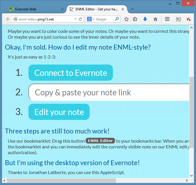 Изменить цвет фона Evernote Шаг 2