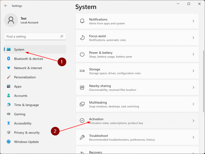 Проверьте статус активации Windows 11, рис.1