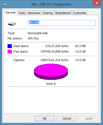 Конвертируйте HFS в NTFS без потери данных