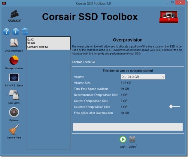 Бесплатная загрузка Corsair SSD Toolbox