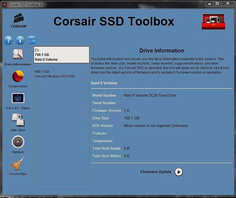 Набор инструментов Corsair SSD