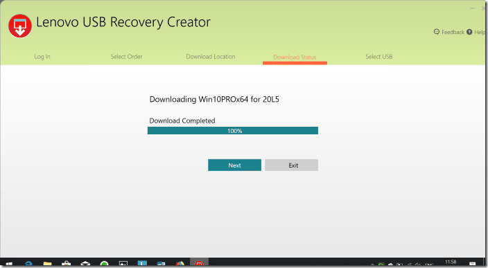 Создать USB-накопитель Lenovo Recovery pic08