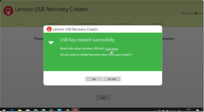 Создать USB-накопитель Lenovo Recovery рис.16