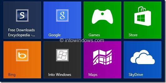 Настройте стартовый экран в Windows 8. Шаг 4.