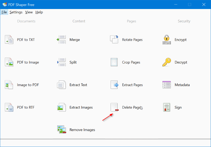 Удаление страниц из PDF в Windows 10 бесплатно рис1