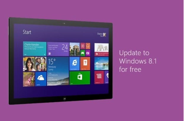 Загрузите и установите обновление Windows 8.1.