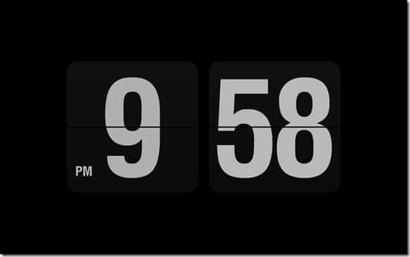 Заставка Fliqlo с часами для Windows 8