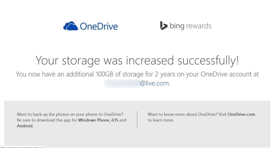 Бесплатные 100 ГБ хранилища OneDrive по всему миру.