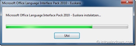 Как установить и включить пакет языкового интерфейса в Office 2010, шаг 2