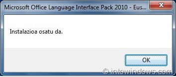 Как установить и включить пакет языкового интерфейса в Office 2010, шаг 3