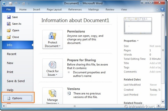 Импорт или экспорт настроек Office 2010