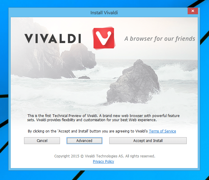 Установить браузер Vivaldi в Windows