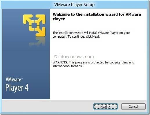 Установите Windows 8 на VMware Player 4. Шаг 2.