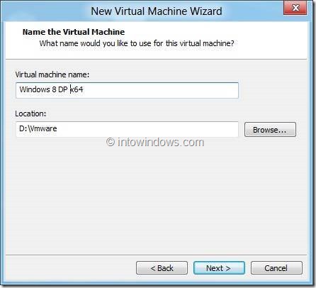 Установите Windows 8 на VMware Player 4. Шаг 7.