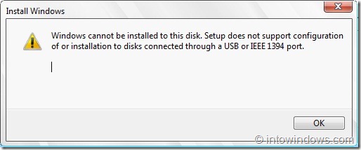 Установите Windows 7 на внешний жесткий диск USB