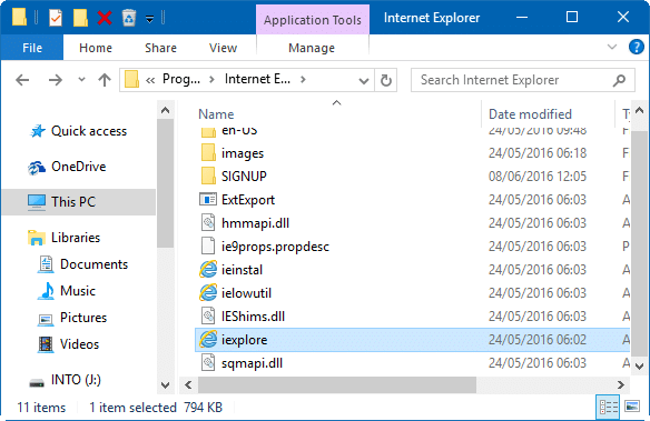 Internet Explorer отсутствует в Windows 10 pic3