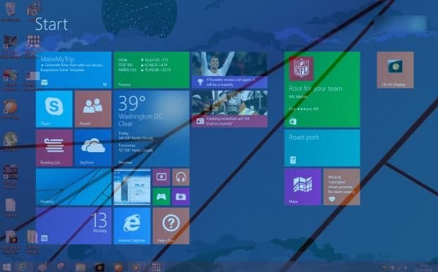 Сделать начальный экран прозрачным в Windows 8.1, рисунок 1