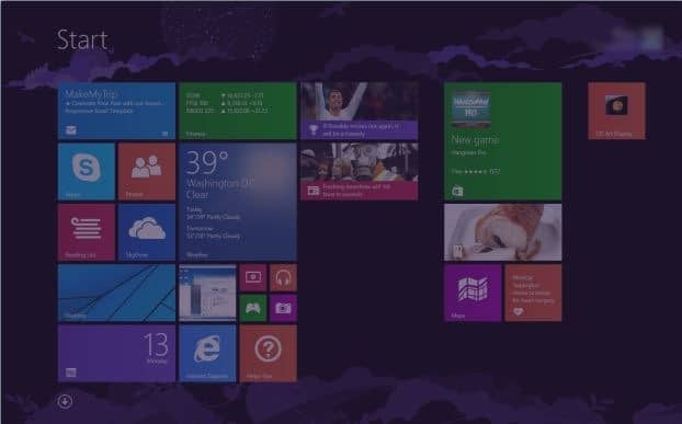 Сделать начальный экран прозрачным в Windows 8.1