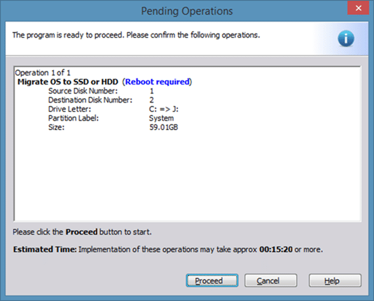 Перенесите Windows 8 на SSD с помощью Partition Assistant, шаг 7.