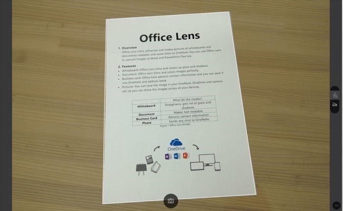 Office Lens — это Camscanner для Windows 10 pic01