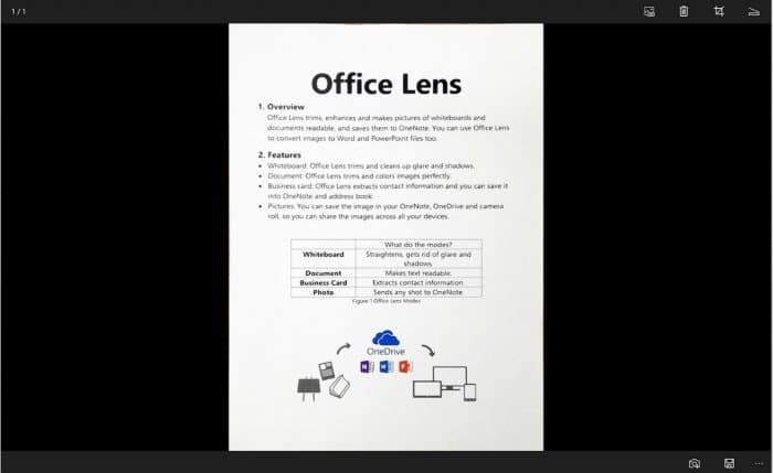 Office Lens — это Camscanner для Windows 10 pic02