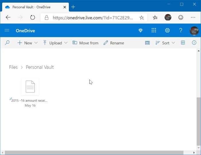 Личное хранилище OneDrive рис.2