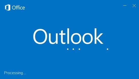 Outlook 2016 зависает при обработке начала загрузки профиля