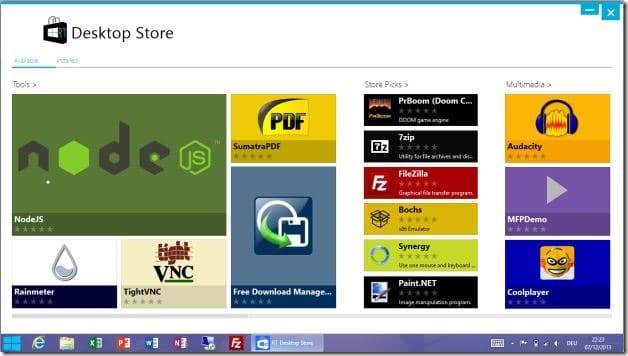 RT Desktop Store установка настольных программ в Windows RT рисунок 1