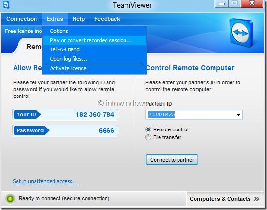 Запись сеанса в TeamViewer Изображение 4