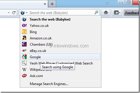 Удалить Babylon Search из Chrome, Internet Explorer и Firefox. Шаг 6.