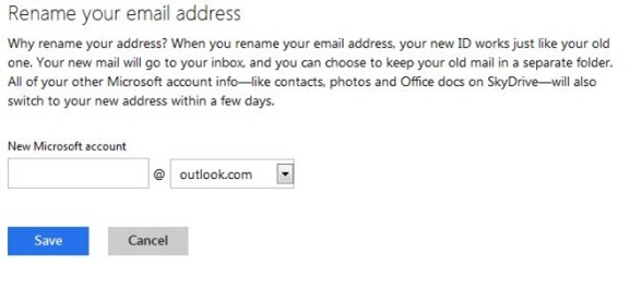 Переименуйте адрес электронной почты Hotmail и Live в Outlook.com. Шаг 4