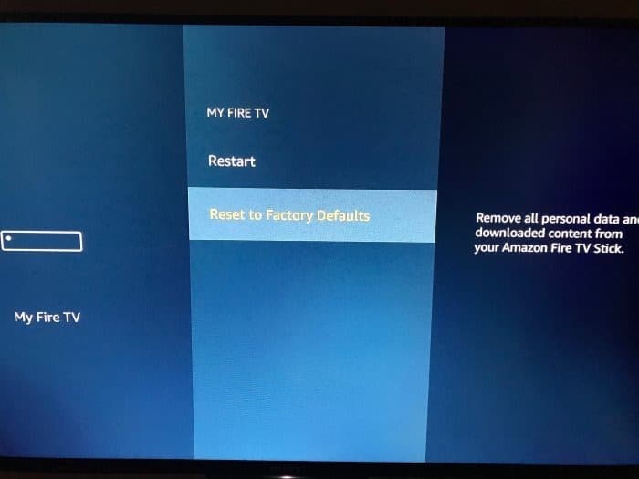 Сброс amazon fire tv придерживаться заводских настроек по умолчанию рис.2