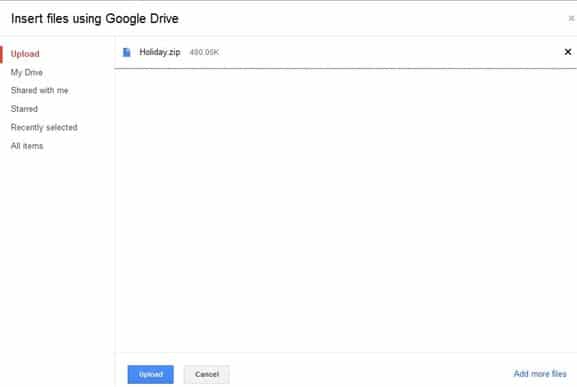 Отправка больших файлов через Gmail Шаг 3