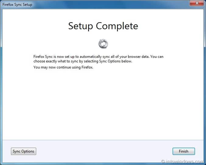 Setup Firefox Sync Step61