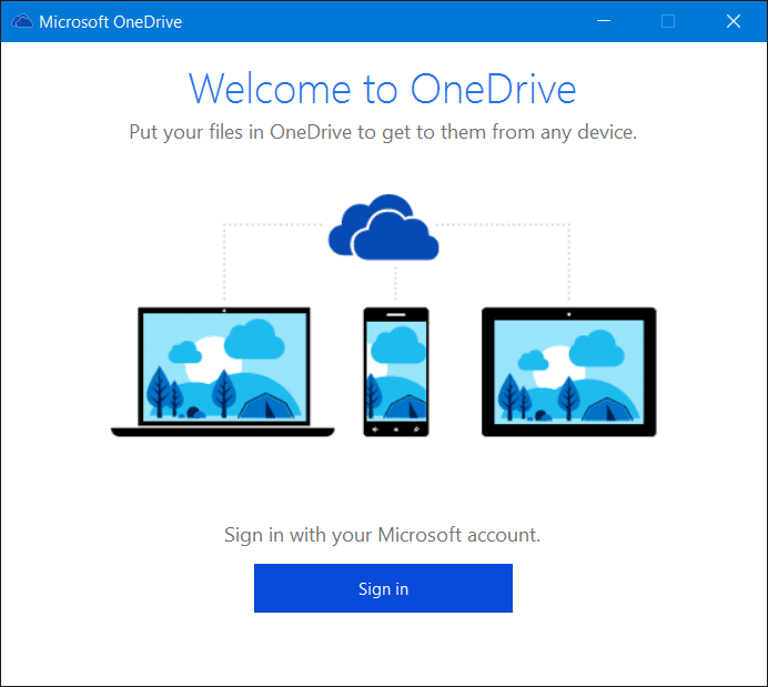 Выйдите из OneDrive в Windows 10 Шаг 5