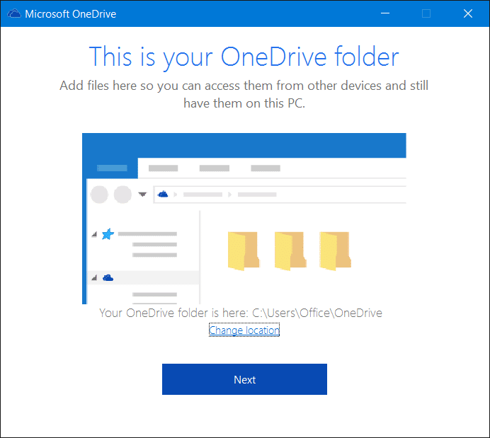 Выйдите из OneDrive в Windows 10 Шаг 7