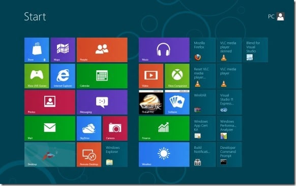 Пропустить стартовый экран Windows 8