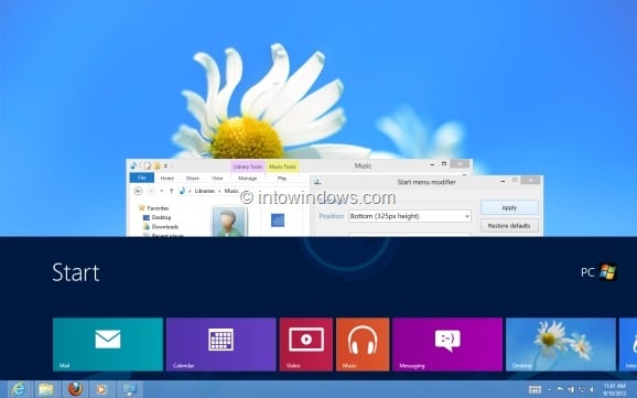 Как открыть стартовый экран на рабочем столе Windows 8.1