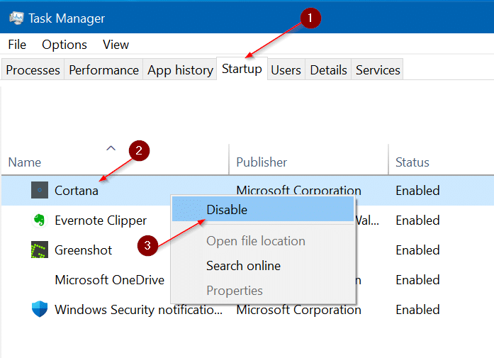 Остановить загрузку Кортаны в Windows 10 pic3