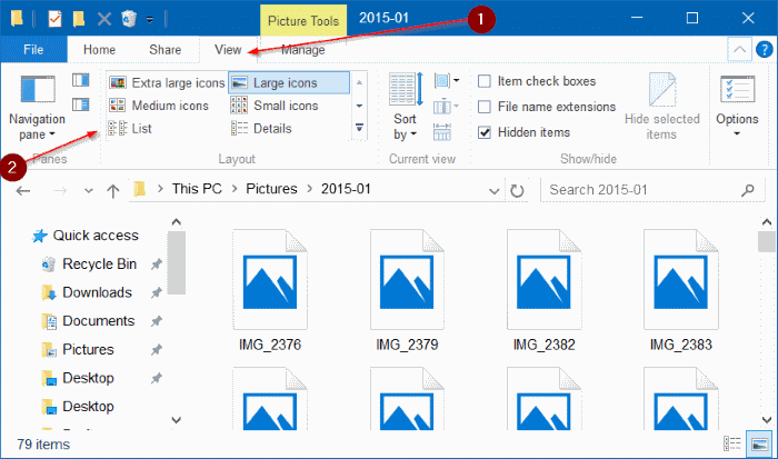 Миниатюры теперь отображаются в проводнике Windows 10, шаг 1.