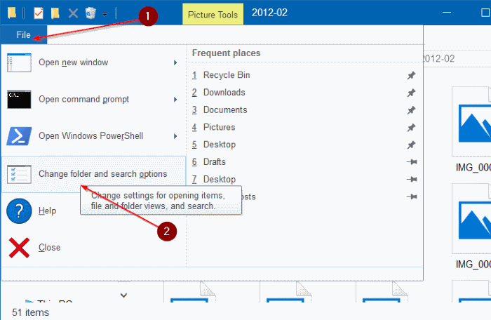 Миниатюры теперь отображаются в проводнике Windows 10, шаг 2.