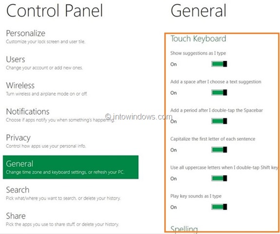 Сенсорная клавиатура Windows 8 Изображение1