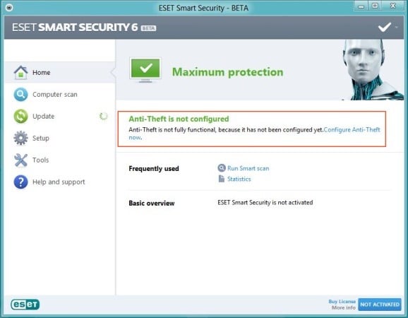 Отследите украденный ноутбук с помощью ESET Anti Theft 1